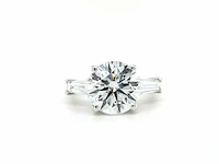 18 krt. witgouden ring met diamant 6,01 crt. - afbeelding 10 van  11