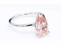 18 krt. witgouden ring met roze diamant 5,21 crt. - afbeelding 4 van  6