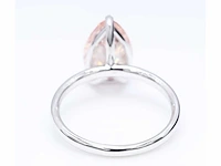 18 krt. witgouden ring met roze diamant 5,21 crt. - afbeelding 6 van  6