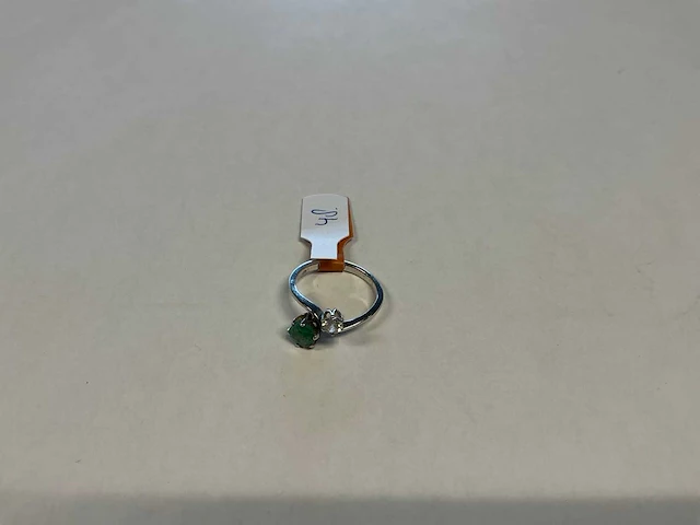 18 krt witgouden ring - afbeelding 1 van  3