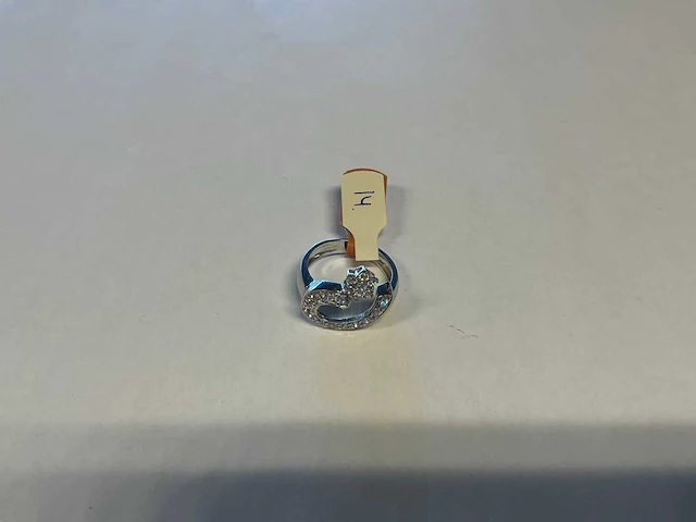 18 krt witgouden ring - afbeelding 1 van  3