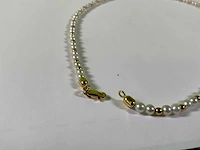 18 krt zoetwater parelcollier ketting - afbeelding 3 van  3
