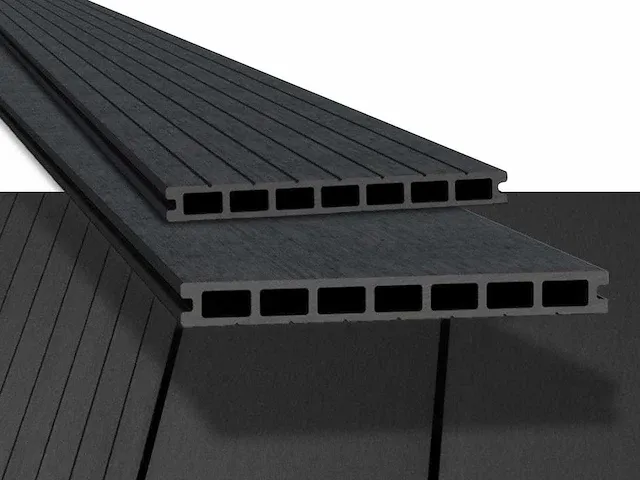 18 m² composiet vlonderplank antraciet 300x25x2.3 cm - afbeelding 1 van  7