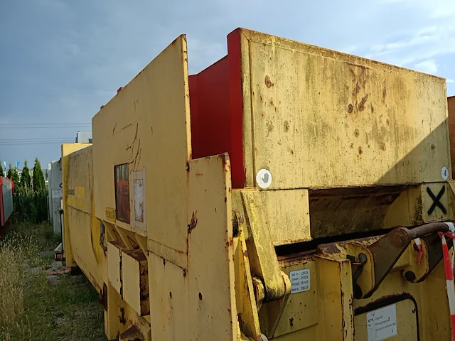 18 m3 haakarm afzet perscontainer, husmann, geel, 2009 - afbeelding 2 van  11