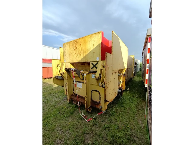 18 m3 haakarm afzet perscontainer, husmann, geel, 2009 - afbeelding 4 van  11
