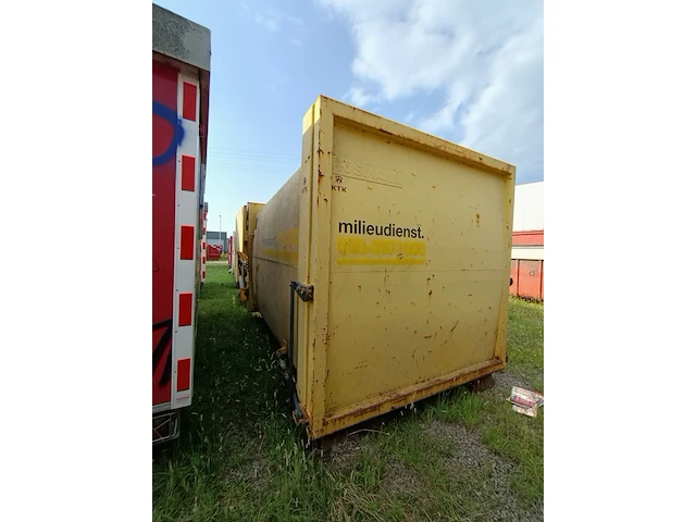 18 m3 haakarm afzet perscontainer, husmann, geel, 2009 - afbeelding 5 van  11