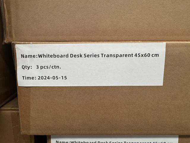 18 whiteboard desk series transparent 45x60 cm sam creative, wbdse200034 - afbeelding 3 van  3