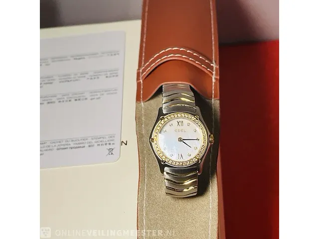 18kt gouden dames horloge - ebel sportwave diamanten model van €4900,00 - afbeelding 4 van  8