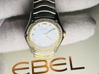 18kt gouden dames horloge - ebel sportwave diamanten model van €4900,00 - afbeelding 5 van  8