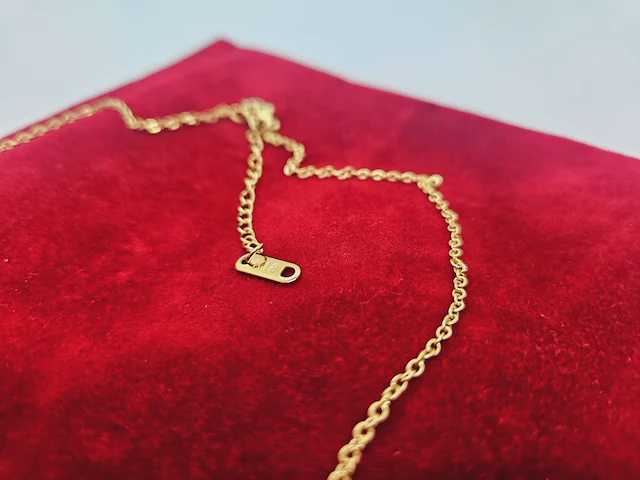 18kt gp juweliersketting met alhambra parelmoer pendant - afbeelding 5 van  5