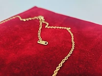 18kt gp juweliersketting met alhambra parelmoer pendant - afbeelding 5 van  5