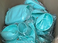 18x baby eetset 5-delig turquoise - afbeelding 3 van  4