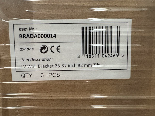 18x tv muurbeugel 23-37" 82 mm kantelbaar sam creative, brada000014 - afbeelding 4 van  4