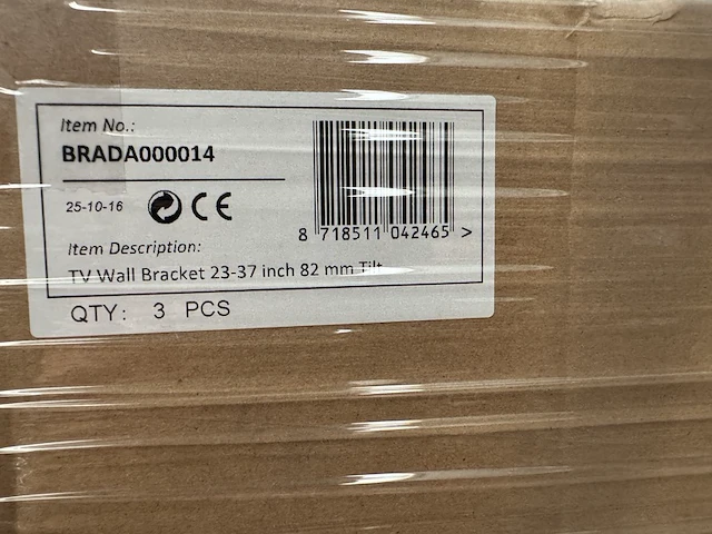 18x tv muurbeugel 23-37" 82 mm kantelbaar sam creative, brada000014 - afbeelding 4 van  4