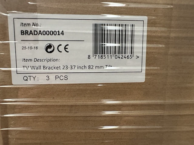 18x tv muurbeugel 23-37" 82 mm kantelbaar sam creative, brada000014 - afbeelding 4 van  4
