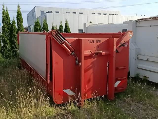 19 m3 haakarm afzetcontainer met milieu kleppen, buitenhuis, 2014 - afbeelding 1 van  9