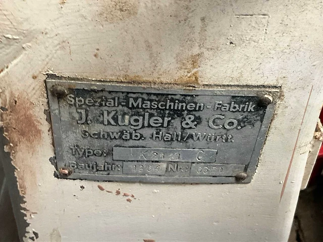 1904 j. kugler & co k21/1 verticale vulmachine - afbeelding 6 van  6