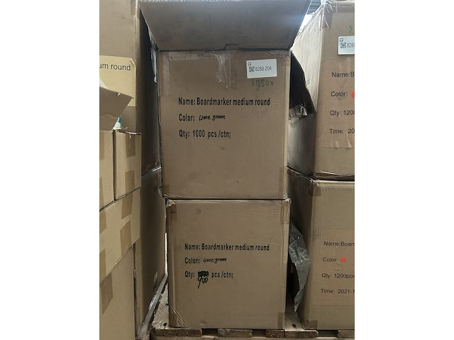 1950x boardmarker medium round oranje/lime groen sam creative - afbeelding 1 van  4