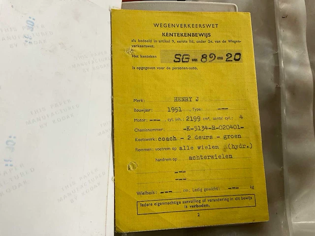 1951 henri j. oldtimer projectauto - afbeelding 17 van  24