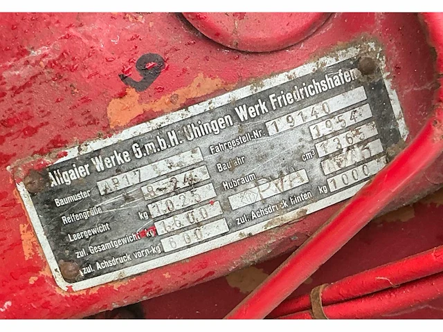 1954 porsche ap 17 oldtimer tractor - afbeelding 13 van  20