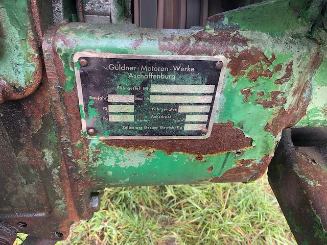 1956 guldner 14ps oldtimer tractor - afbeelding 10 van  26