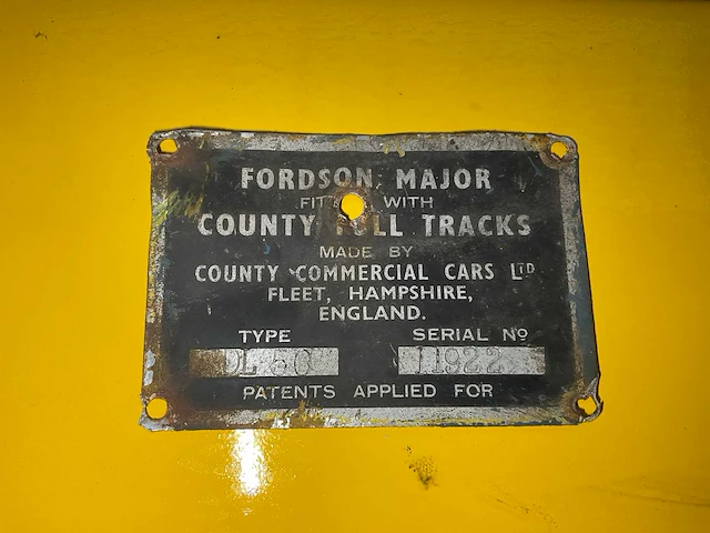 1959 fordson county crawler swamp, sdl50 oldtimer tractor - afbeelding 13 van  20