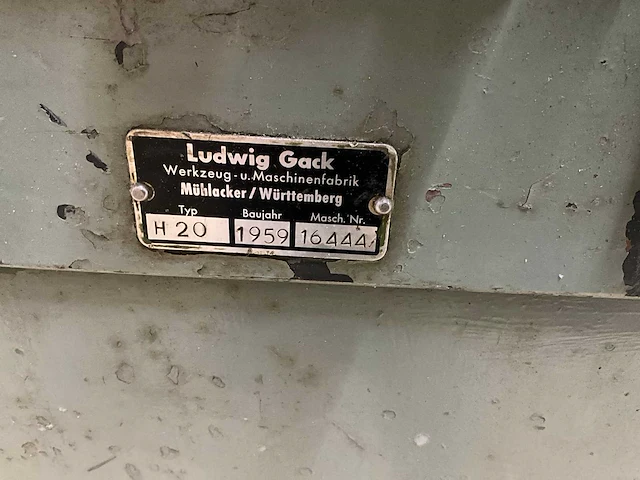 1959 gack h20 vormmachine - afbeelding 10 van  11