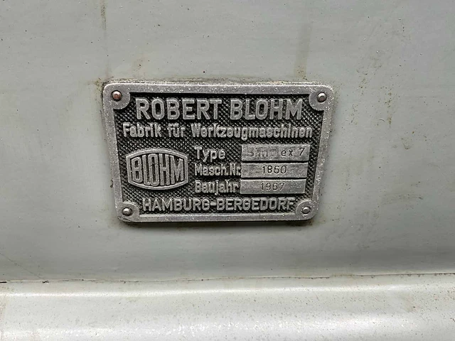 1960 blomh simplex 7 vlakslijpmachine - afbeelding 2 van  10