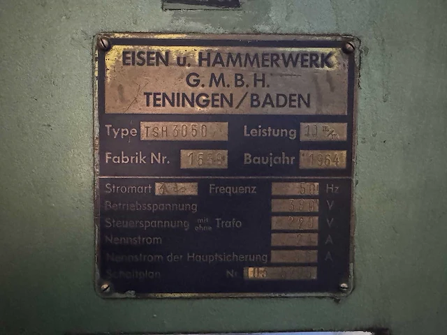 1964 eht tsh 3050x10 guillotineschaar v.v. aanvoertafel 2500x2000mm - afbeelding 3 van  12