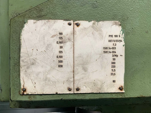 1964 wmw pye 160 s hydraulische pers ponssnibbelmachine - afbeelding 4 van  21