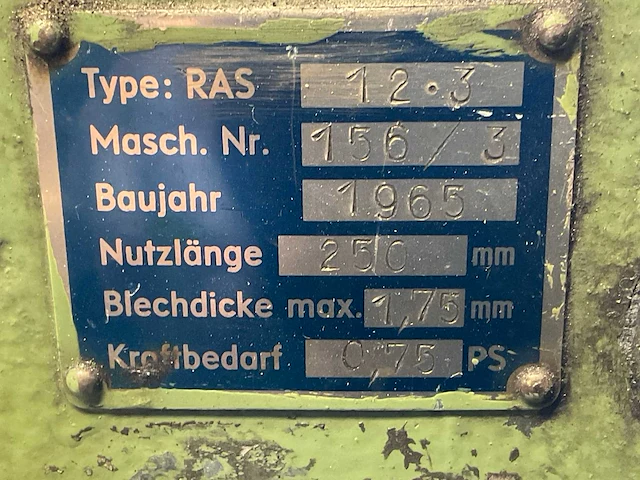 1965 ras 12.3 felsmachine - afbeelding 6 van  6