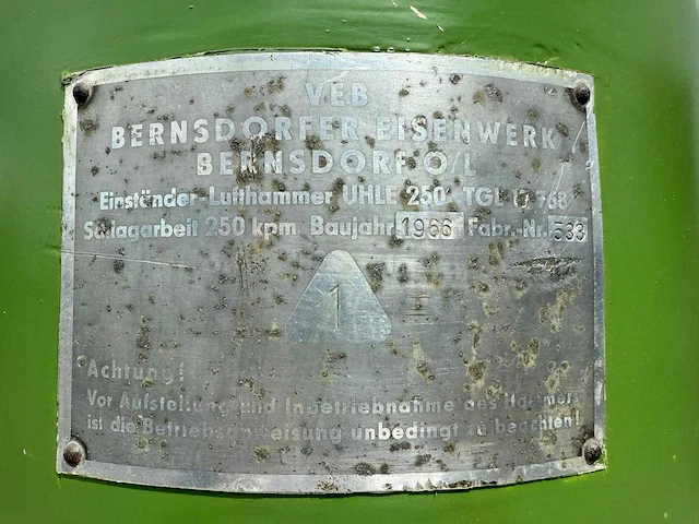 1966 bernsdorfer eisenwerk uhle 250 tgl 533 smeedhamer - afbeelding 14 van  14