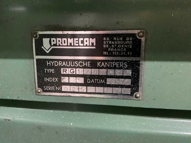 1968 promecam rg-1200-25 kantbank - afbeelding 4 van  19
