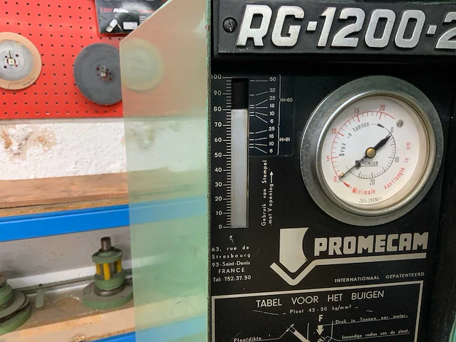 1968 promecam rg-1200-25 kantbank - afbeelding 16 van  19