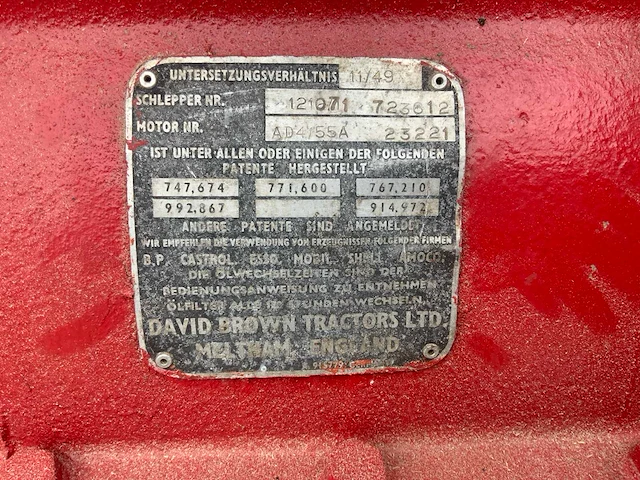 1971 david brown 1210 tweewiel aangedreven oldtimer tractor - afbeelding 7 van  30