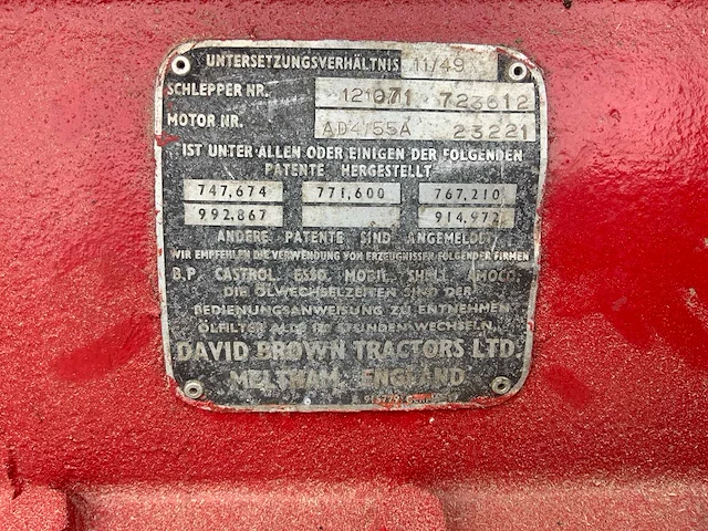 1971 david brown 1210 tweewiel aangedreven oldtimer tractor - afbeelding 8 van  30