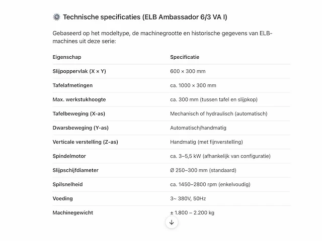 1974 elb ambassador 6/3 va 1 vlakslijpmachine - afbeelding 17 van  24