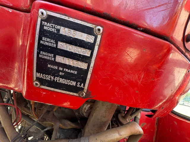 1974 massey ferguson 155 tweewielaangedreven landbouwtractor - afbeelding 12 van  58