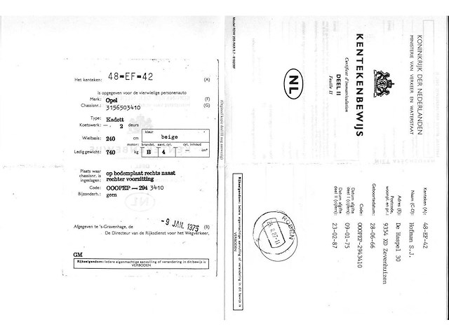 1975 - opel - kadett - 1.1 standard - oldtimer - afbeelding 3 van  11