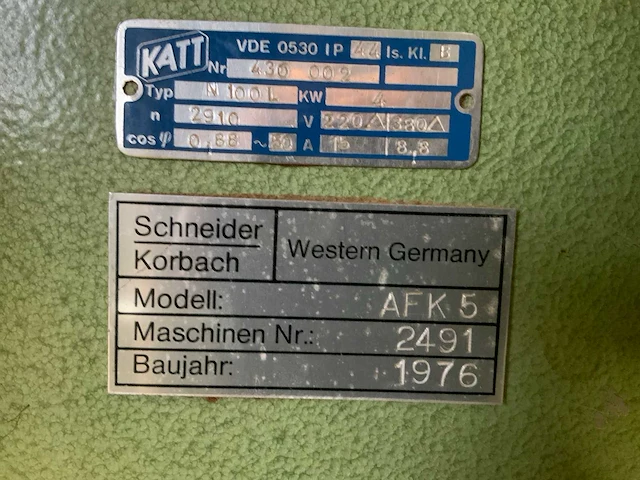 1976 schneider afk5 vlakbank - afbeelding 2 van  10