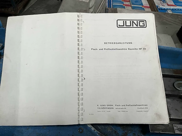 1977 jung hf50rd vlakslijpmachine - afbeelding 9 van  19