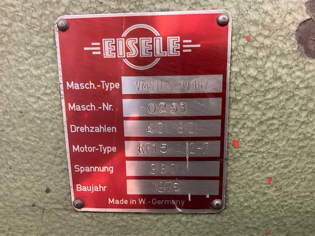 1978 eisele vmsh-s-pv067 afkortcirkelzaagmachine - afbeelding 9 van  9