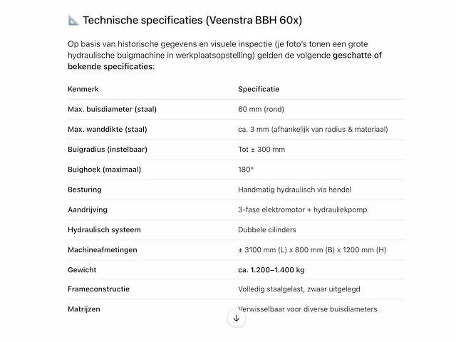 1978 veenstra bbh60 doornbuigmachine - afbeelding 4 van  12