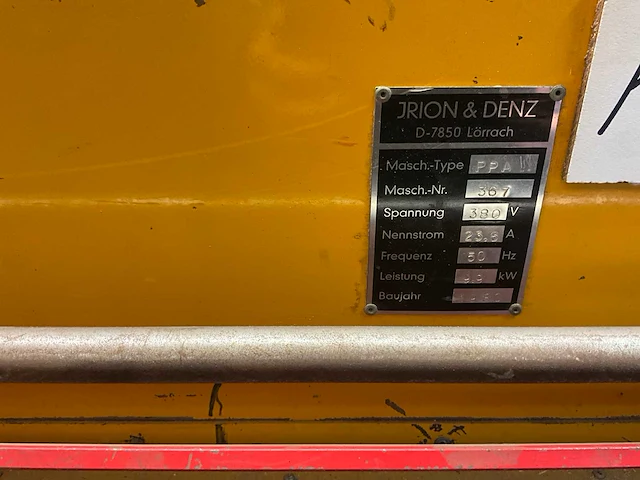 1980 jrion & denz ppa platen opdeelzaagmachine - afbeelding 9 van  12