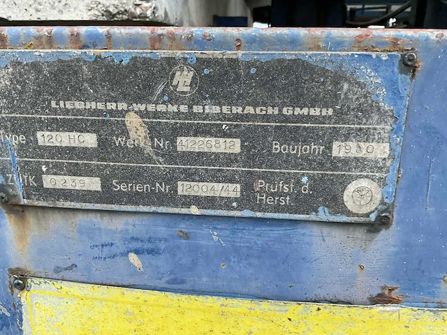 1980 liebherr 120hc torenkraan - afbeelding 20 van  20