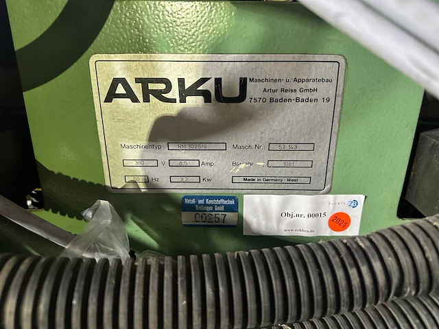 1981 arku rm3025/9 decoiler / strekwals - afbeelding 11 van  13