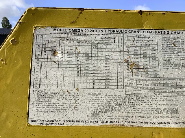 1982 p&h omega 51800 mobiele kraan - afbeelding 40 van  47