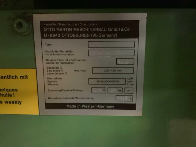 1983 martin t71 formaatcirkelzaagmachine - afbeelding 4 van  12