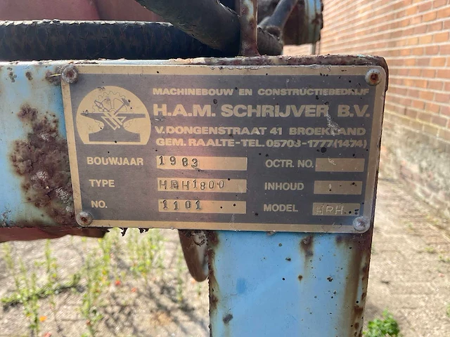 1983 schrijver hrh1800 front haspel - afbeelding 10 van  10