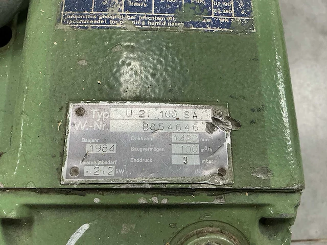 1984 becker u2. 100 sa vacuümpomp - afbeelding 9 van  9